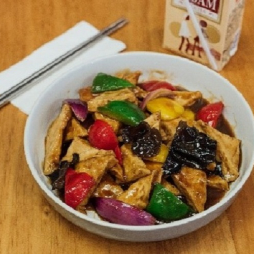 Deep Fried Tofu with Vegetable 五彩豆腐